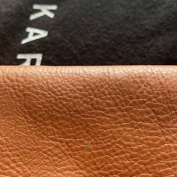 KAREN MILLER gorgeous tan handbag in genuine leather - Picture 9 of 10